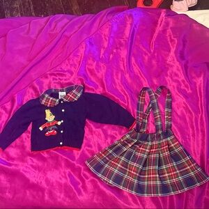 Topo Lino size 2 laid Jumper and Navy Sweater Set